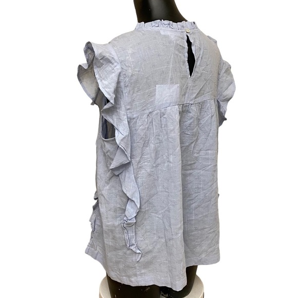 NEW BeachLunchLounge Baby Blue Ruffle Tunic Top - Picture 5 of 7